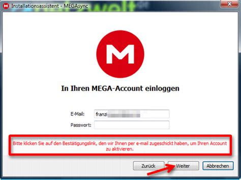 mega einloggen.